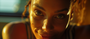 Cinematic_Photo_a_woman_with_a_plump_face_smiling